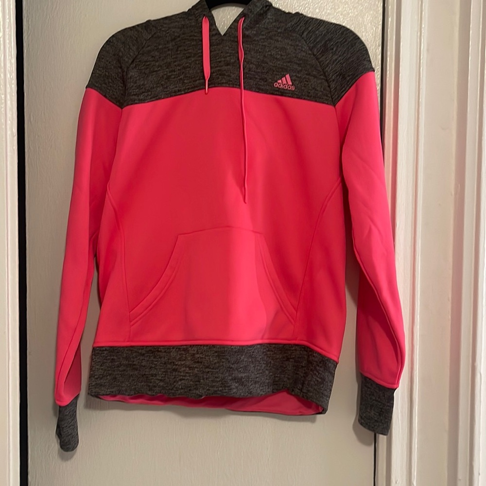 Like Mew Adidas hoodie - hot pink and grey!